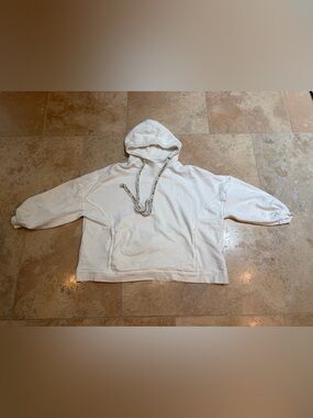 Free People We the Free white Hoodie sweatshirt